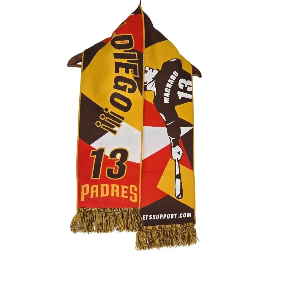 SD Padres Opening Commemorative Scarf Featuring Tatis Jr & Machado Brand New 55